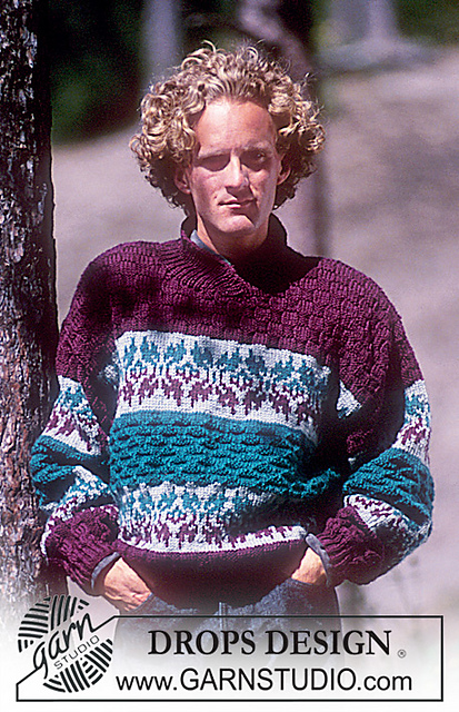 20-21 men’s jumper with pattern borders