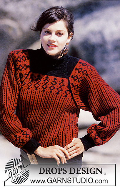 11-6 Patterned jumper with raglan sleeve
