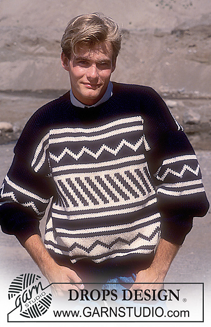 16-18 Men’s jumper with graphic pattern