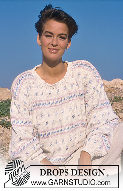 18-12 jumper with flower pattern in cotton