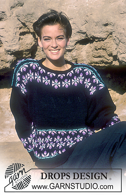 18-13 jumper with flower pattern in cotton