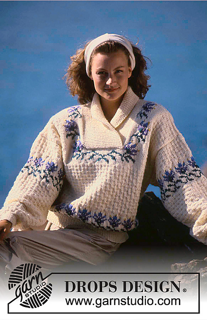 19-20 jumper with flowers and textured pattern