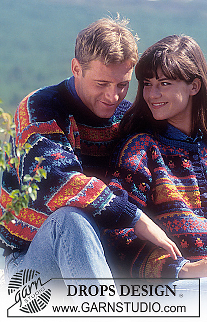 31-3 Sweater with old fashioned pattern repeats