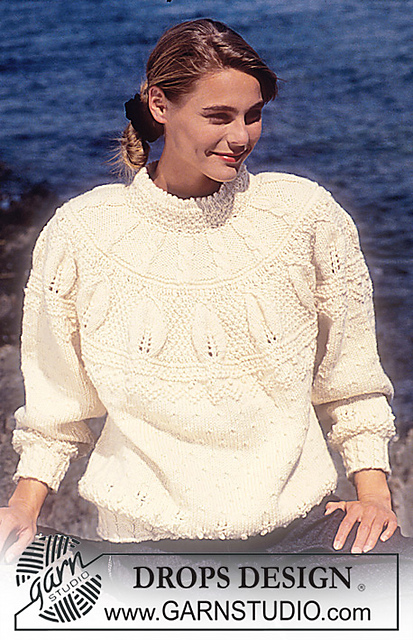 28-6 Jumper with leafy pattern and yoke