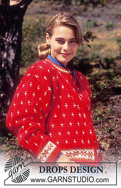 28-7 Jacket with snow drop pattern