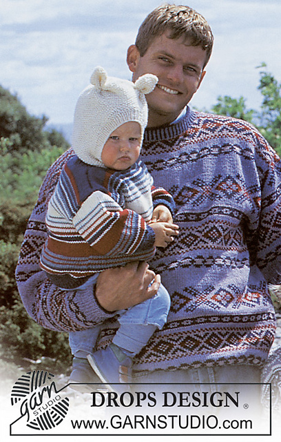 39-13 child’s stripy jumper and hat