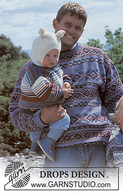 39-14 men’s jumper with pattern borders