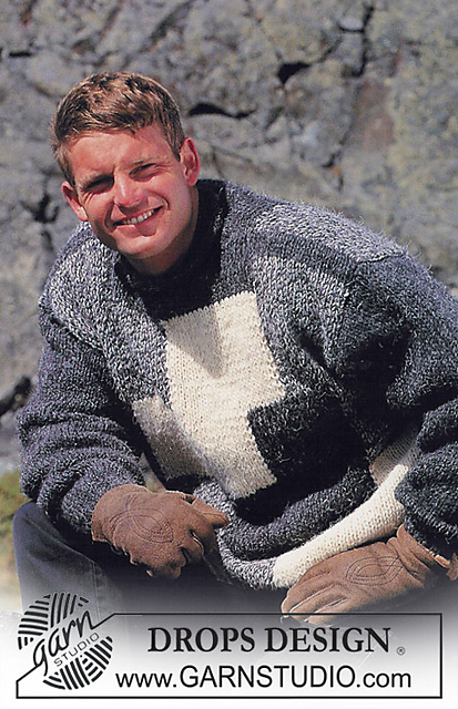 39-24 men’s jumper in square pattern