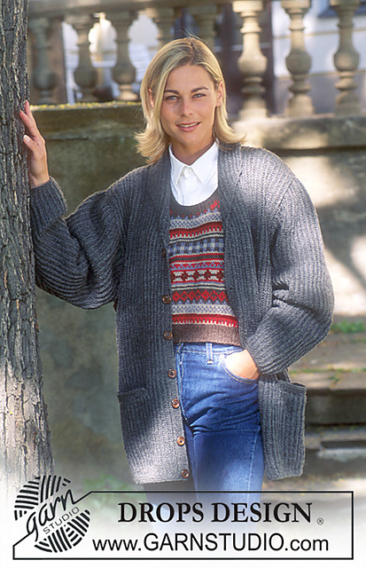 44-2 Jacket with pockets in English rib and Vest