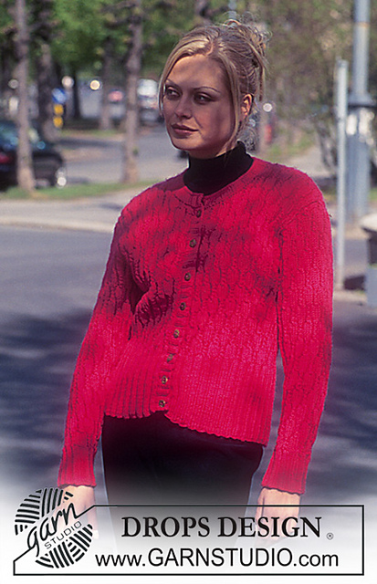 48-3 Cardigan with cable pattern