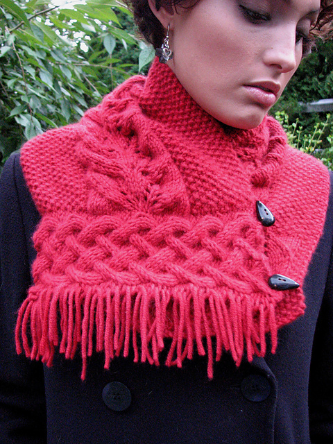 Cashmere Cowl with Buttons