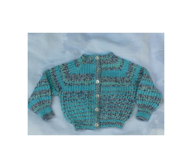 Fisherman Rib Cardigan for Boy or Girl No. 3008
