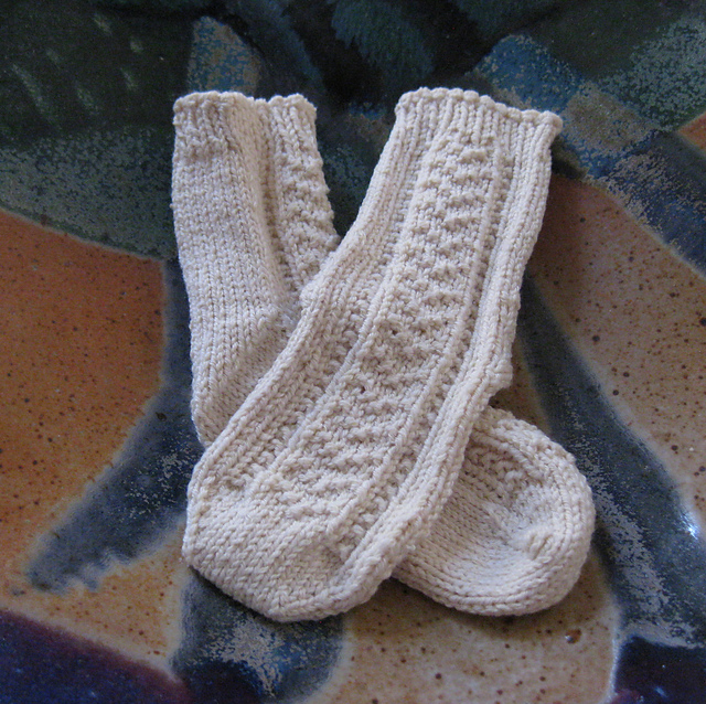 Chevron Gansey Baby Socks