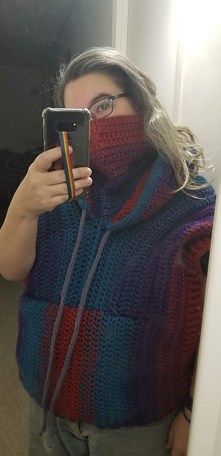 Megan’s Winter Hooded Poncho