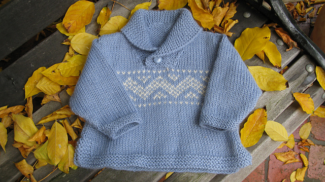 baby's shawl collar jumper