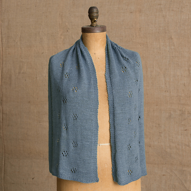 Floral Eyelet Shawl