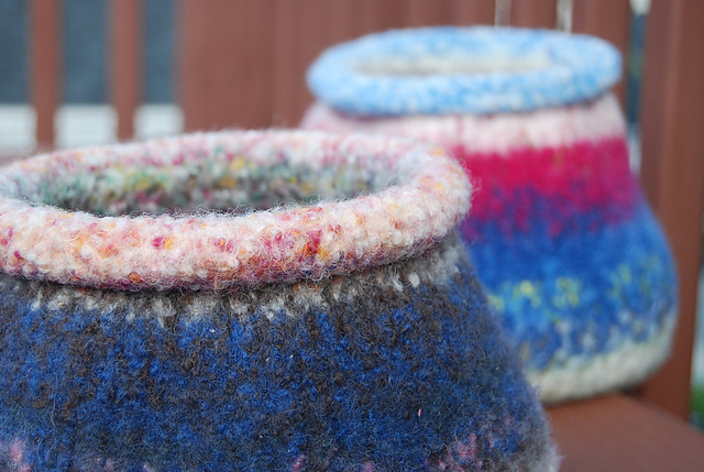 Felted Needle Vase