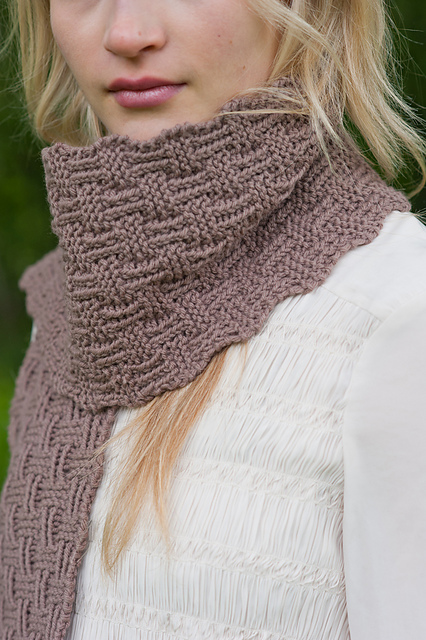 Twisted Basket Stitch Scarf