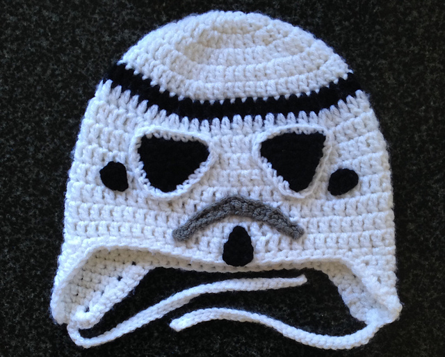 Crocheted Strom Trooper Hat