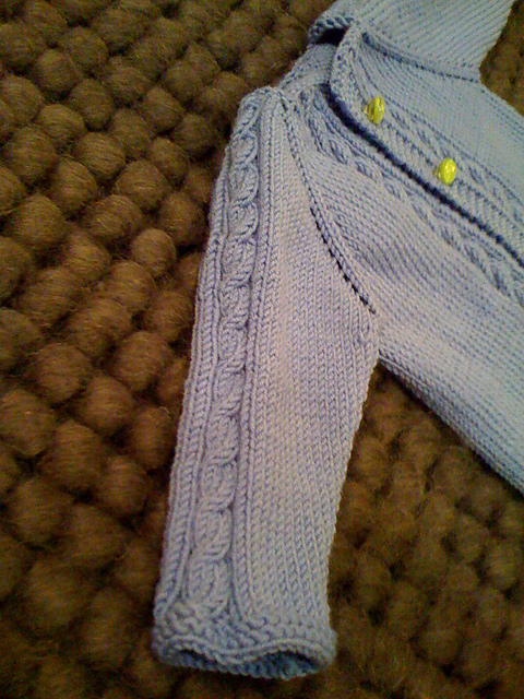 Two Cable Baby Sweater