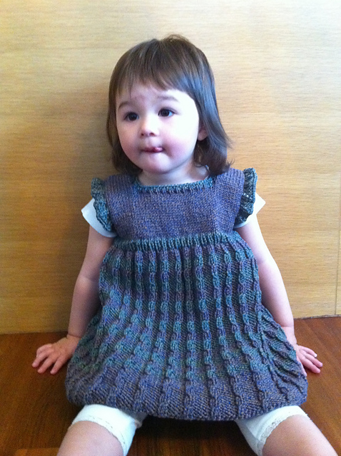 Mock Wave Cable Dress