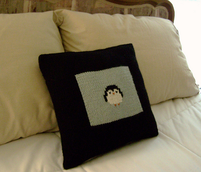 Tiny Penguin Pillow