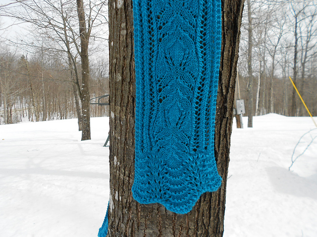 Blue Frost Lace Scarf
