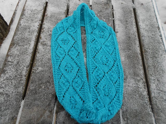 Lacy Argyle Infinity Scarf