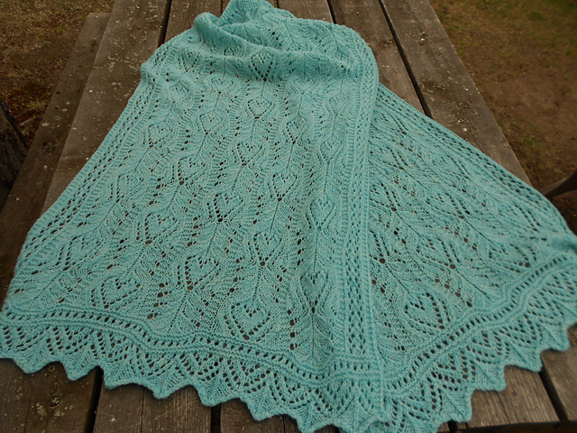 Hidden Hearts Lace Shawl