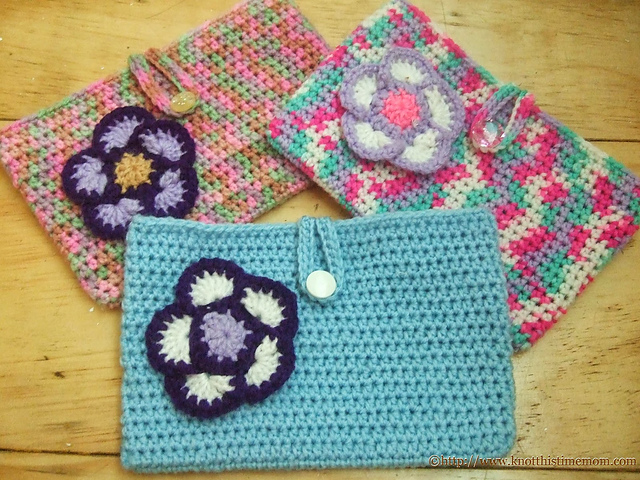 Easy 7" Tablet Cozy Cover with Flower Applique