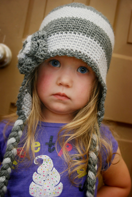 Striped Flap Hat