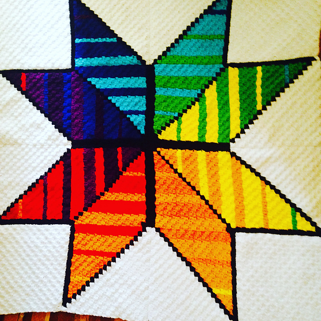 Rainbow Waldorf Star Blanket