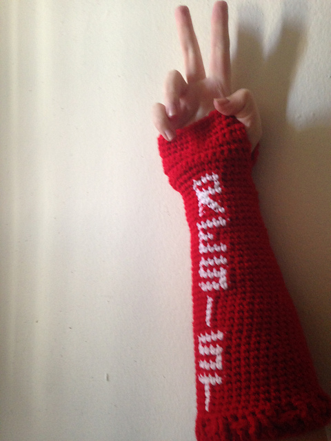 Anti Trump Fingerless Gloves