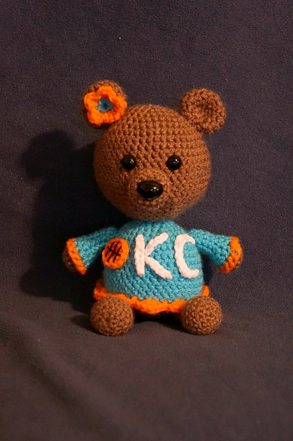 Oklahoma City Thunder bear crochet pattern
