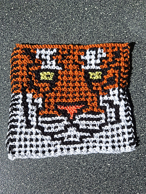 Tiger Mosaic Dishcloth