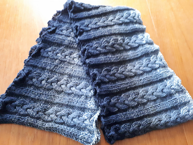 Take the Long Way Home cable scarf