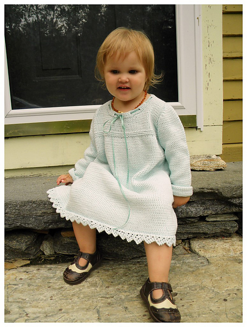 Dress with Lace Edging