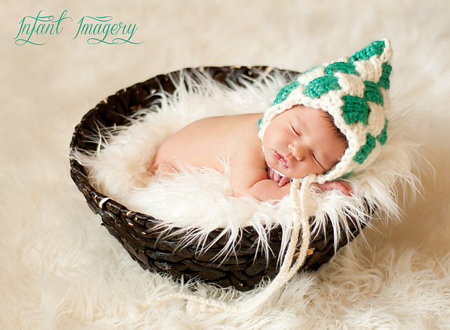 Gnome Entrelac Pixie Bonnet Knitting Pattern