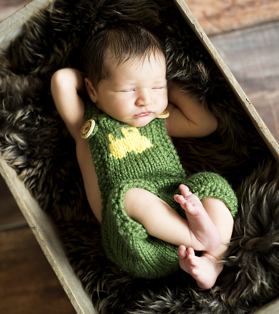 Tractor Overalls Crochet Set