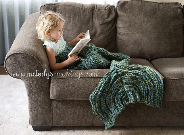 Mermaid Tail Blanket ~ Crochet Version