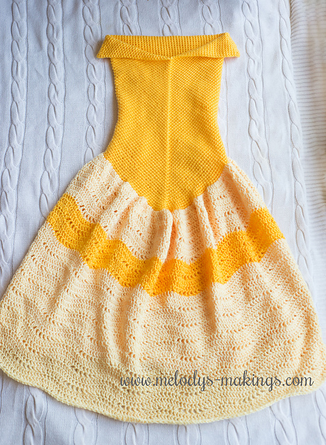 Princess Dress Blanket ~ Crochet Version