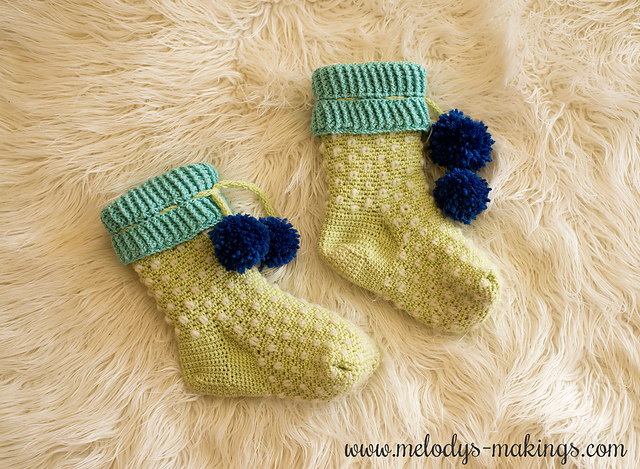 Netherlee Slippers ~ Crochet Version