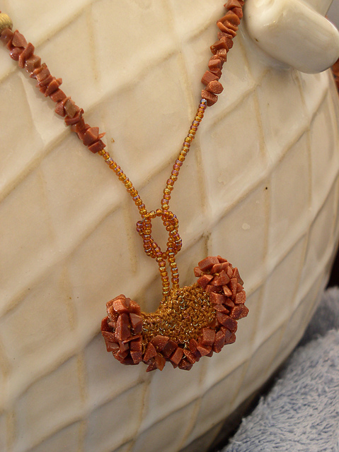 The Taco Chip Surprise - a crochet pendant design