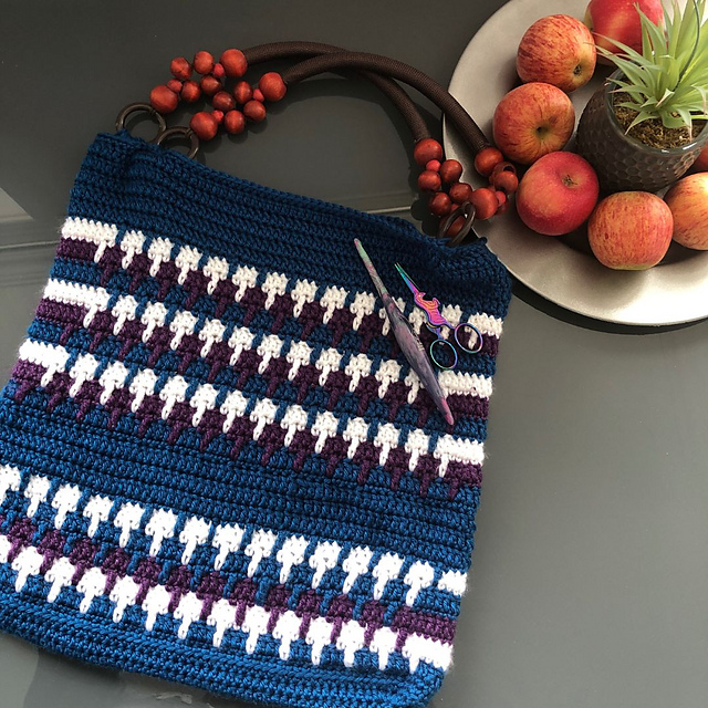 Mirror Stitch Shopper Tote