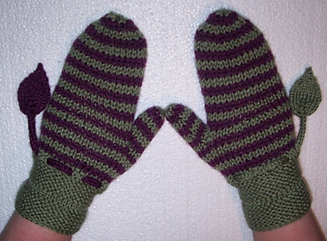 Two-Needle Mittens - Synthetic Yarn