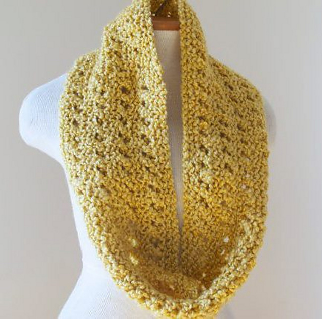 Boucle Eyelet Infinity Scarf In Two Sizes