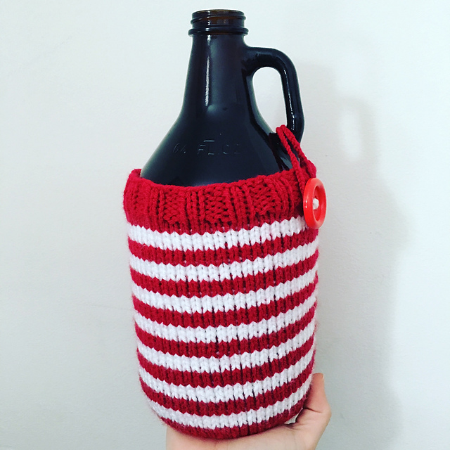 Simple Striped Growler Cozy