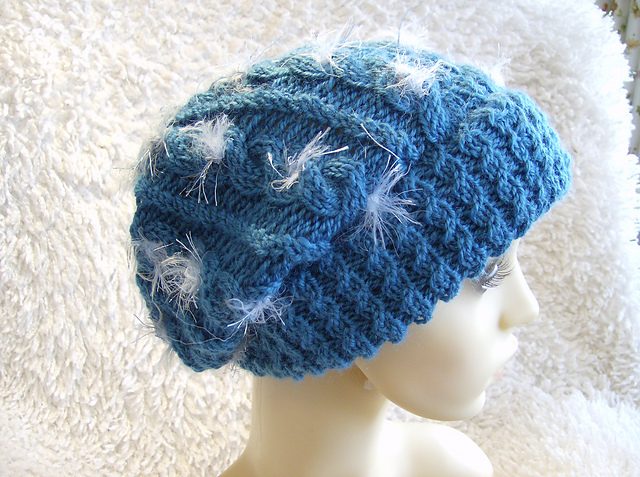 Acqua Fluff Slouch Hat