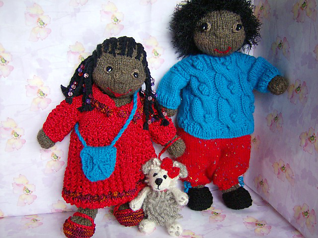 Holly & Hector Afro American dolls+clothes+puppy 'Twirl'