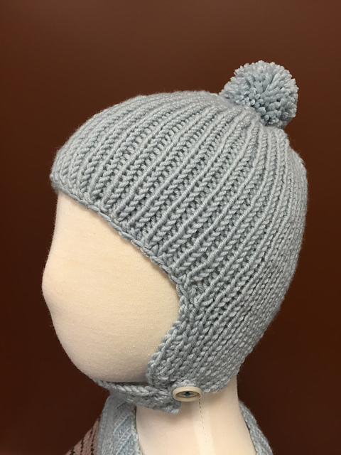 Baby Earflap PomPom Hat